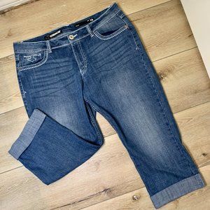 JORDACHE Women's CROP Jean Pants CUFFED Size 16
